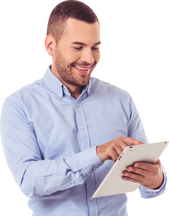Cliente usando a internet da Seven7 no tablet